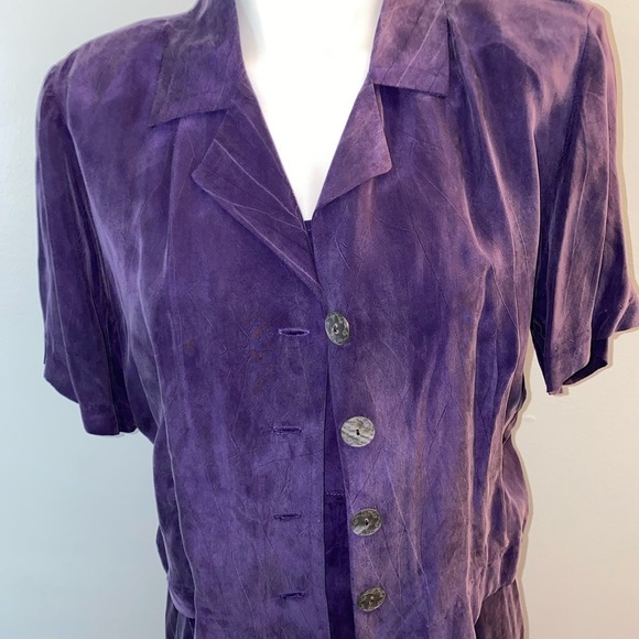 Vintage rabbit rabbit rabbit purple 2 piece long dress and jacket size 14 - Picture 3 of 16